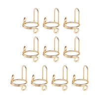 Magideal - 10 Anillos Para Uñas, Juego De Anillos Para Uñas Halal, Extraíbles Para Presionar Sobre Las Uñas, Decoración De Uñas, Regalo Para Mujer, Niña De Metal Oro