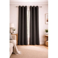 Clems - Cortina 100% Blackout De Tela Engomada 2 Paños Cafe