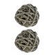 thumbnail image 4 of Bola tejida de paja de ratán resistente a la mordedura 2pcs para conejos de hámster AN-02, 4 of 5