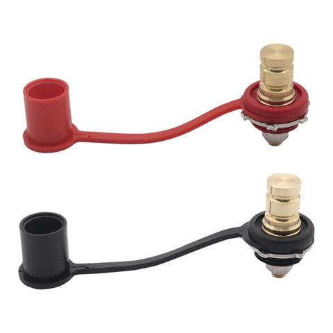 Magideal - 2 Conectores De Postes De Cargador De Batería, Terminales De Puente Impermeables Con Pasador De 3/8 "", Terminales De Batería Remota Para Atv, Coche, A