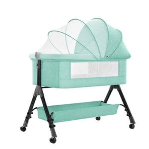 Mundo Online - Cuna Colecho Moises Bebe Altura Regulable Safe&Soft Verde Agua