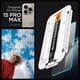 thumbnail image 3 of Protector de pantalla Spigen Glastr EZ FIT para iPhone 15 Pro Max, 3 of 8