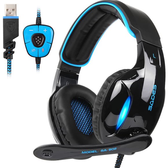 Auriculares para juegos SADES SA902 7.1 USB Surround Sound para PC