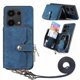 thumbnail image 1 of Funda Tipo Cartera con Correa Cruzada para Xiaomi Redmi Note 13 Pro 4G Protección Contra Golpes Azul, 1 of 6