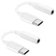 thumbnail image 1 of Adaptador USB-C a 3,5 mm Tek Styz, paquete doble, blanco, 1 of 6