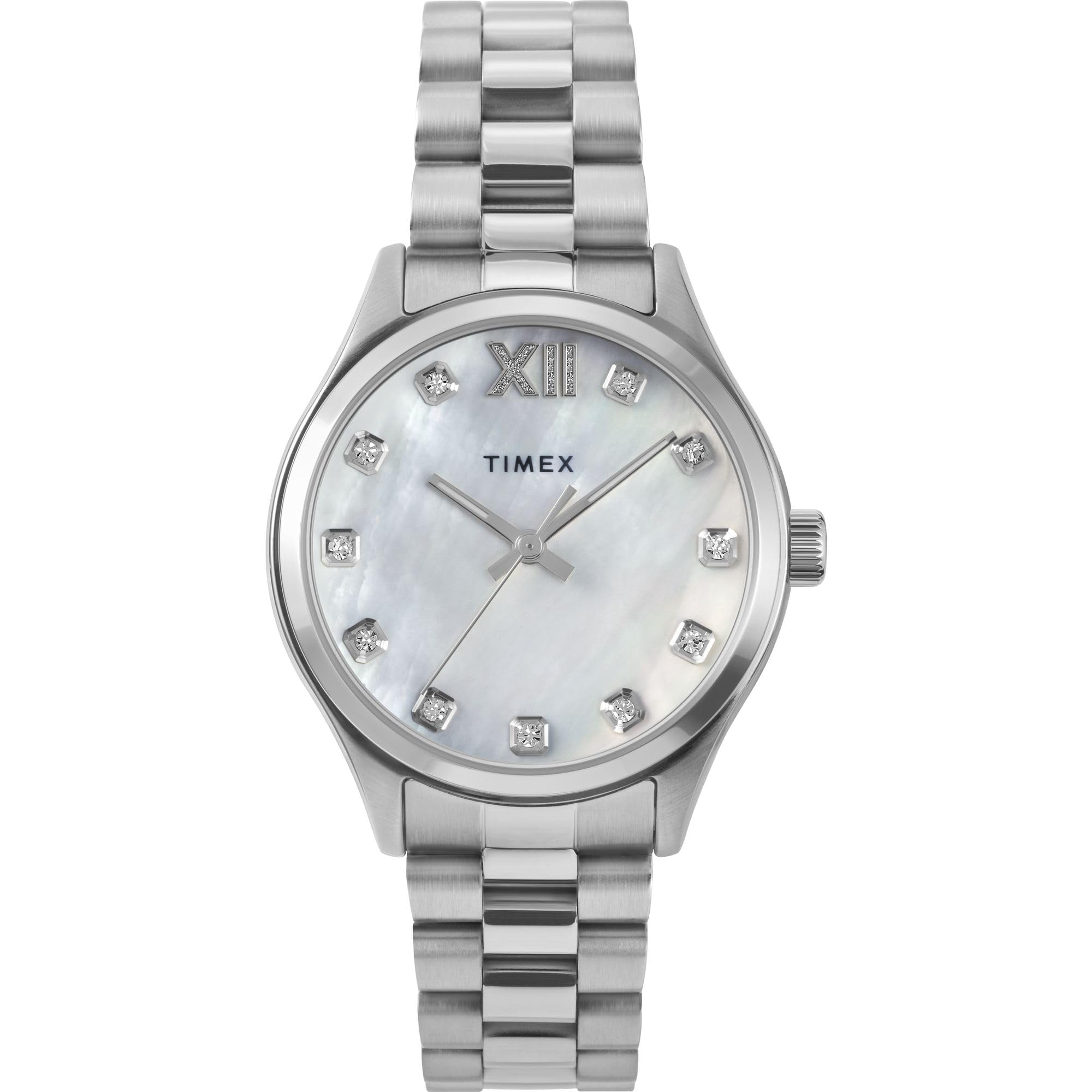 Reloj Timex Legacy Para Mujer 34mm Tono Plateado Resistente Al Agua