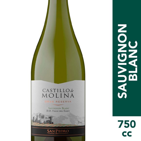 Vino Blanco Castillo de Molina Gran Reserva Sauvignon Blanc Botella, 750 cc