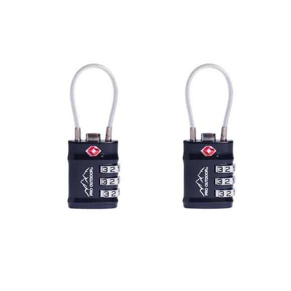 2 Unidades De Candados Con Clave Pro Outdoor negro