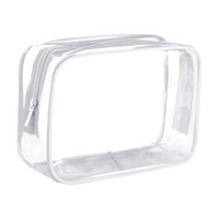 Ioensy - Bolsa De Aseo Impermeable Reutilizable Contenedor Bolsa De Playa Bolsa De Maquillaje Transparente Blanco