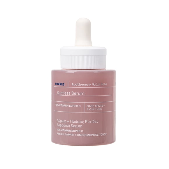 Sérum KORRES Apothecary Wild Rose Spotless 30 ml con un 15% de vitamina C