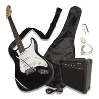 Guitarra Electrica Audiotek Con Amplificador Color Negro
