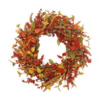 Bothyi - Corona De Otoño Con Hojas Corona Decorativa De Bayas De Otoño Para El Festival Del Porche 35 Cm