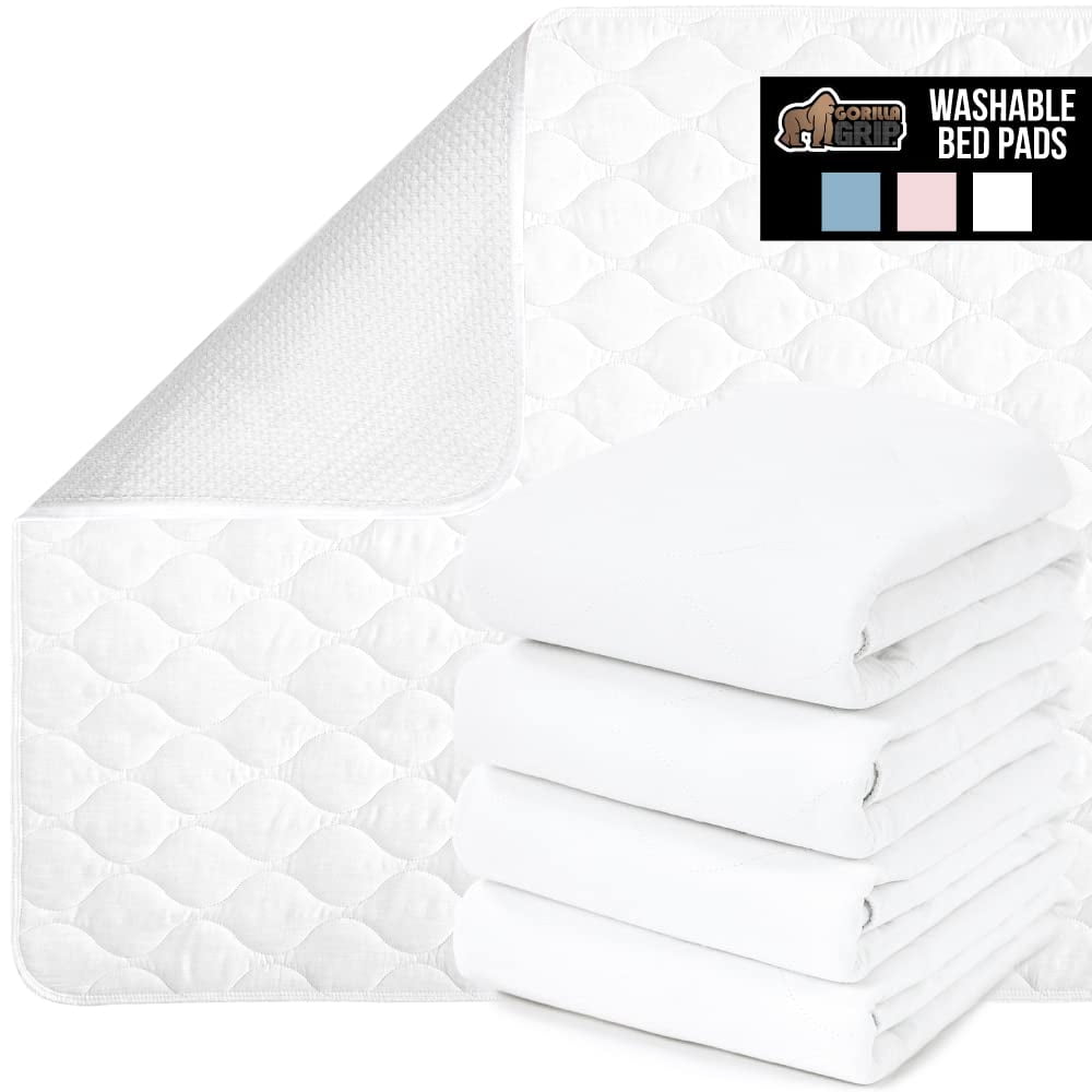 Gorilla Grip - Colchones Para Incontinencia Lavables Paquete De 4