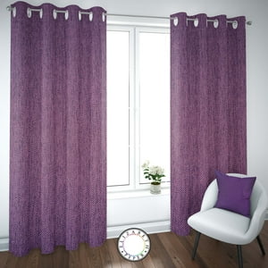 Elizabeth Peper - Set De Cortinas Textura Lino 2 Paños De 145 X 220 Cm Morado