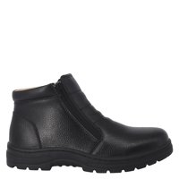 Botin De Cuero Con Chiporro Aegir Negro London Adixt