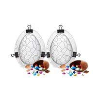 Pasteleriuscl - Pack X2 Molde Huevo Pascua Craquelado Moldes Chocolate Policarbonato Forma De Huevo