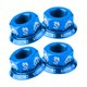 thumbnail image 3 of 4 unids cubo de bicicleta tuerca m10 plegable engranajes fijos rueda rueda cubo eje azul, 3 of 6