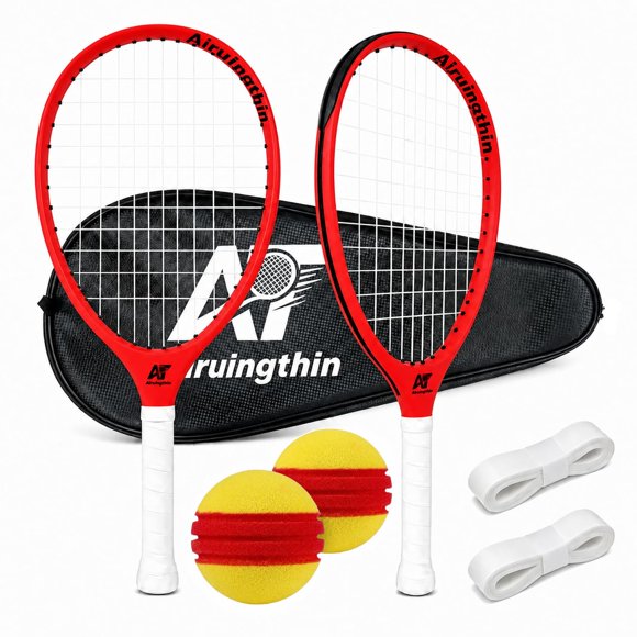 Set de Raqueta Airuingthin de Fibra de Carbono 24,5 × 55,8 cm, Rojo