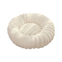 Magideal - Cama De Gato Redondo Cama De Felpa Cómoda Gatito Gatito Cama Cama Abrazadera Cama Para Perros Cama Para Perros Cama Para Mascotas Para Mascotas Perros Blanco 40Cm