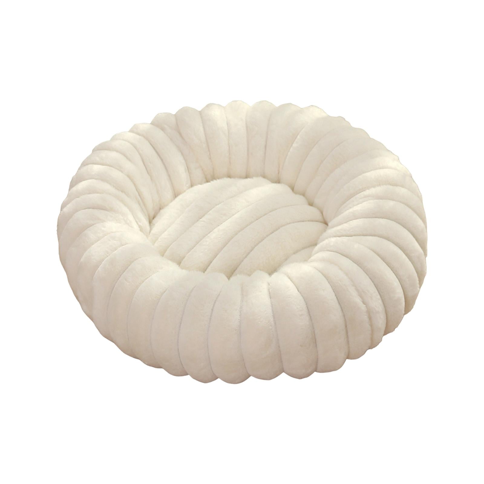 Magideal - Cama De Gato Redondo Cama De Felpa Cómoda Gatito Gatito Cama Cama Abrazadera Cama Para Perros Cama Para Perros Cama Para Mascotas Para Mascotas Perros Blanco 40cm