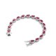 thumbnail image 3 of Pulseras de Rubí Creado Corte Pera Chapadas en Oro de 18K para Mujer Pulsera de Tenis de Plata Esterlina S925 para Esposa 6-9 Pulgadas, 3 of 7