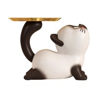Bothyi - Estatua De Gato De Resina Multiusos, Bonita Bandeja De Almacenamiento Para Estante, Decoración De Dormitorio