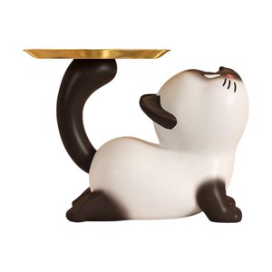 Bothyi - Estatua De Gato De Resina Multiusos, Bonita Bandeja De Almacenamiento Para Estante, Decoración De Dormitorio