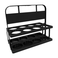 Magideal - Portador De Botellas De Agua De Fútbol, Portavasos, Portavasos En La Encimera De Trabajo, Plegable, Para Hockey, Estado Físico, Equipo, Bar, Viaje Negro