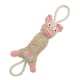 thumbnail image 1 of Cuerda de yute ecológica Dog Toy Pet Life «Plush Pig» que chirría y tira, 1 of 2