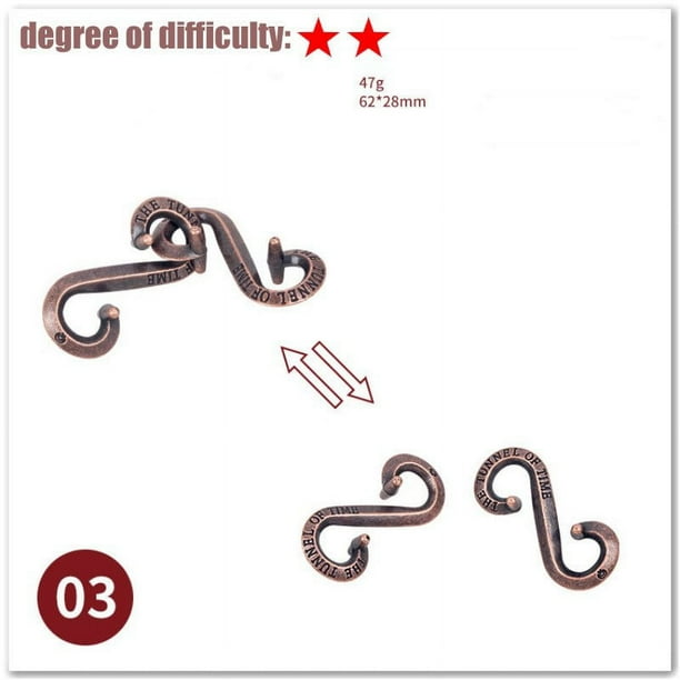 Classic IQ Metal Brain Teaser Magic Baffling Puzzles Game Toys For Children Adults Funny Gifts