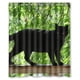 thumbnail image 1 of Cortina de ducha de gato negro con árboles verdes en verano, juego de cortina de baño con ganchos, tamaño 60 x 72 pulgadas, 1 of 3