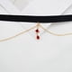 thumbnail image 4 of Gargantilla con colgante rojo de terciopelo negro para mujer, collar de encaje gótico, accesorios de bruja, novia, vampiro, joyería estética kawaii lolita para mujeres y adolescentes., 4 of 6