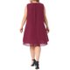 thumbnail image 3 of Agnes Orinda Vestido Midi Sin Mangas de Chifón en Tallas Grandes para Mujer y Cárdigan de Manga Larga Abierto al Frente Conjunto Elegante Formal de Boda de 2 Piezas 4X Burdeos, 3 of 6