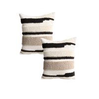 Genérico - Pack De 2 Fundas De Cojin Tufting 45X45 Cm Blanco 10