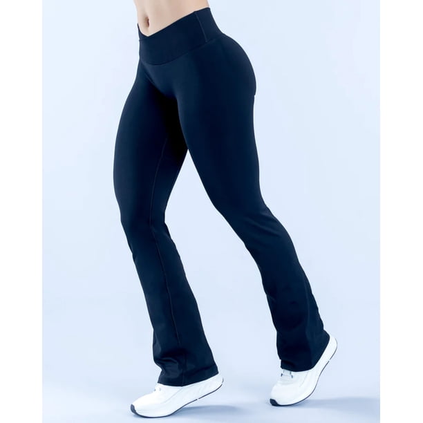 Calza Flare Acampanada Para Mujer Tiro Alto Gym