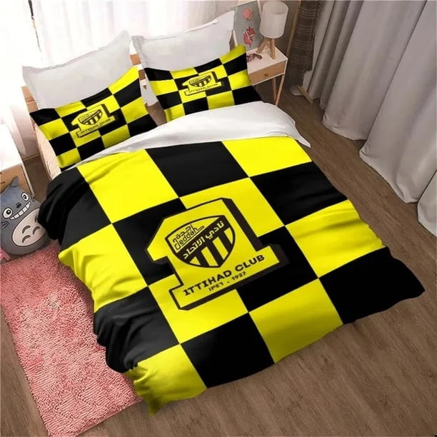 Al-Ittihad Club Jeddah Bedding Set Boys Girls Twin Queen Size Duvet Cover Pillowcase Bed Kids Adult Fashion Bed Linen SetBed Sheets
