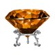 thumbnail image 1 of Escultura Adwikoso 8 cm Diamante Ámbar con Soporte, 1 of 7