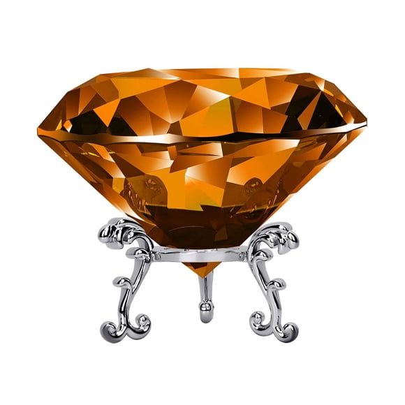 Escultura Adwikoso 8 cm Diamante Ámbar con Soporte