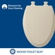 thumbnail image 2 of Asiento de inodoro Bemis 1500EC 146 Almond de madera moldeada alargada, 2 of 7