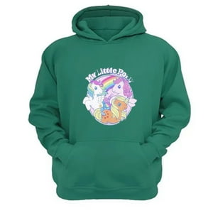 Genérico - Polerón Canguro Mi Pequeño Pony Verde Aguamarina Talla Xs Unisex