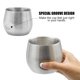 thumbnail image 3 of Conjunto De Tazas De Espresso De Acero Inoxidable 2 Piezas De Doble Pared Aisladas Tazas De Vacío De 7 Onzas Para Picnics Al Aire Libre Y Fiestas (plata), 3 of 3