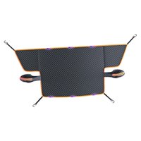 Magideal - Cubierta Parabrisas Coche Protección Nieve Escarcha Polvo Multifuncional Tela Oxford Fácil Instalar Tiras Reflectantes Adecuada Para Automóviles Viaje Naranja Negro