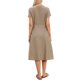 thumbnail image 3 of INSPIRE CHIC Vestido Casual de Verano para Mujer con Botones, Cuello en V, Manga Corta, Trabajo, Línea A, Vestido Midi M Caqui, 3 of 6