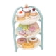 thumbnail image 2 of Juego de pastel de postre de madera, juego de simulación, juego de fiesta de té para niños, juego de rol con magdalenas, pasteles, Donuts para niñas,, 2 of 5