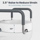 thumbnail image 2 of Asiento de inodoro elevado PELEGON con agarraderas – capacidad 136 kg, 2 of 9