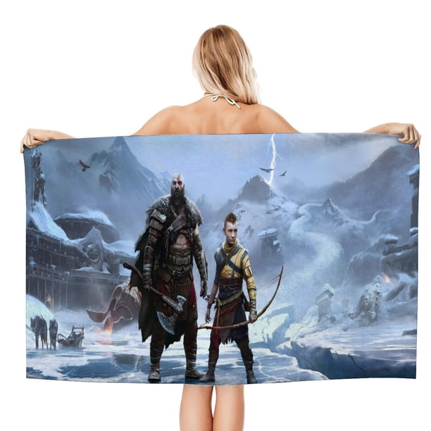 God of Wars Toalla de playa de secado rápido con diseño temático, regalo para mujeres y niñas, ideal para cumpleaños, fans, amantes de la música, uso en la playa o al aire libre, 78 × 150 cm