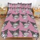 thumbnail image 1 of Kuromi Duvet Cover Set 3 Piece Bedding Set Double Sided Printing Decorative Comforter Cover Set, 1 of 5
