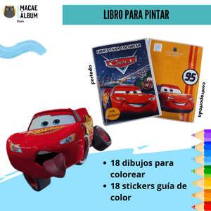Macae - Libro Para Pintar Cars Con Stickers
