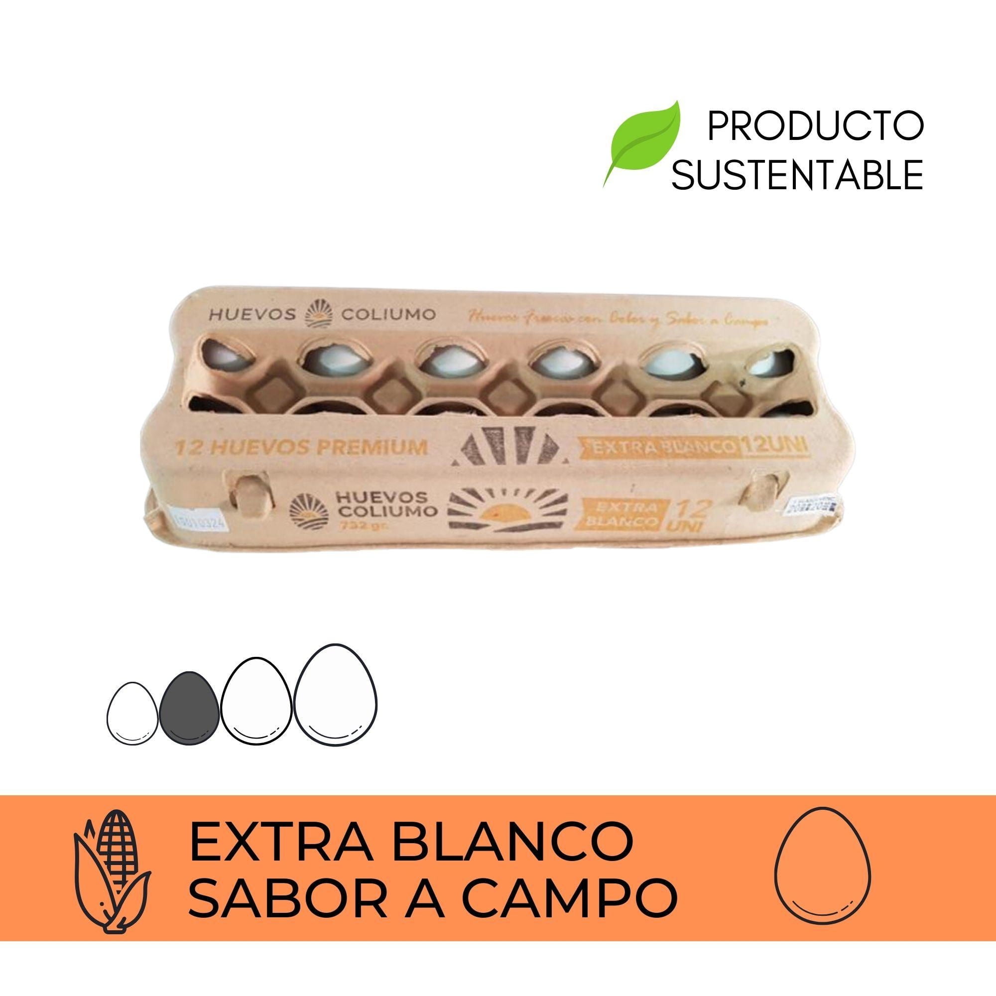 Huevo Premium Extra Blanco 12 Un 12 Un Coliumo