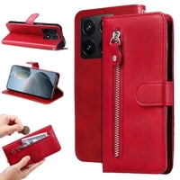 Gangxun - Funda Con Cremallera Para Xiaomi 14T Pro, Carcasa Cartera De Cuero Pu Con Soporte Y Tarjetero